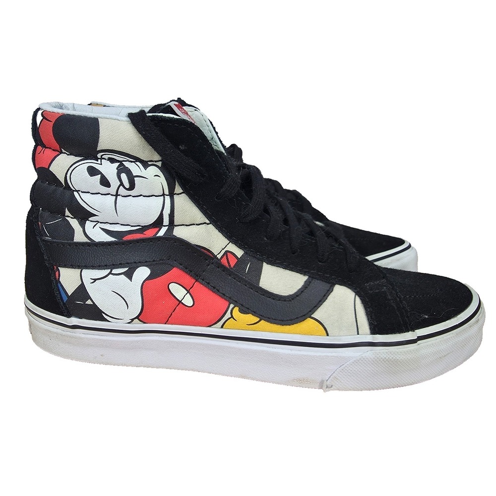 Vans X Disney Shoes Mens 6.5 Womens 8 Mickey & Friends Sk8 Hi Goofy Donald Daffy